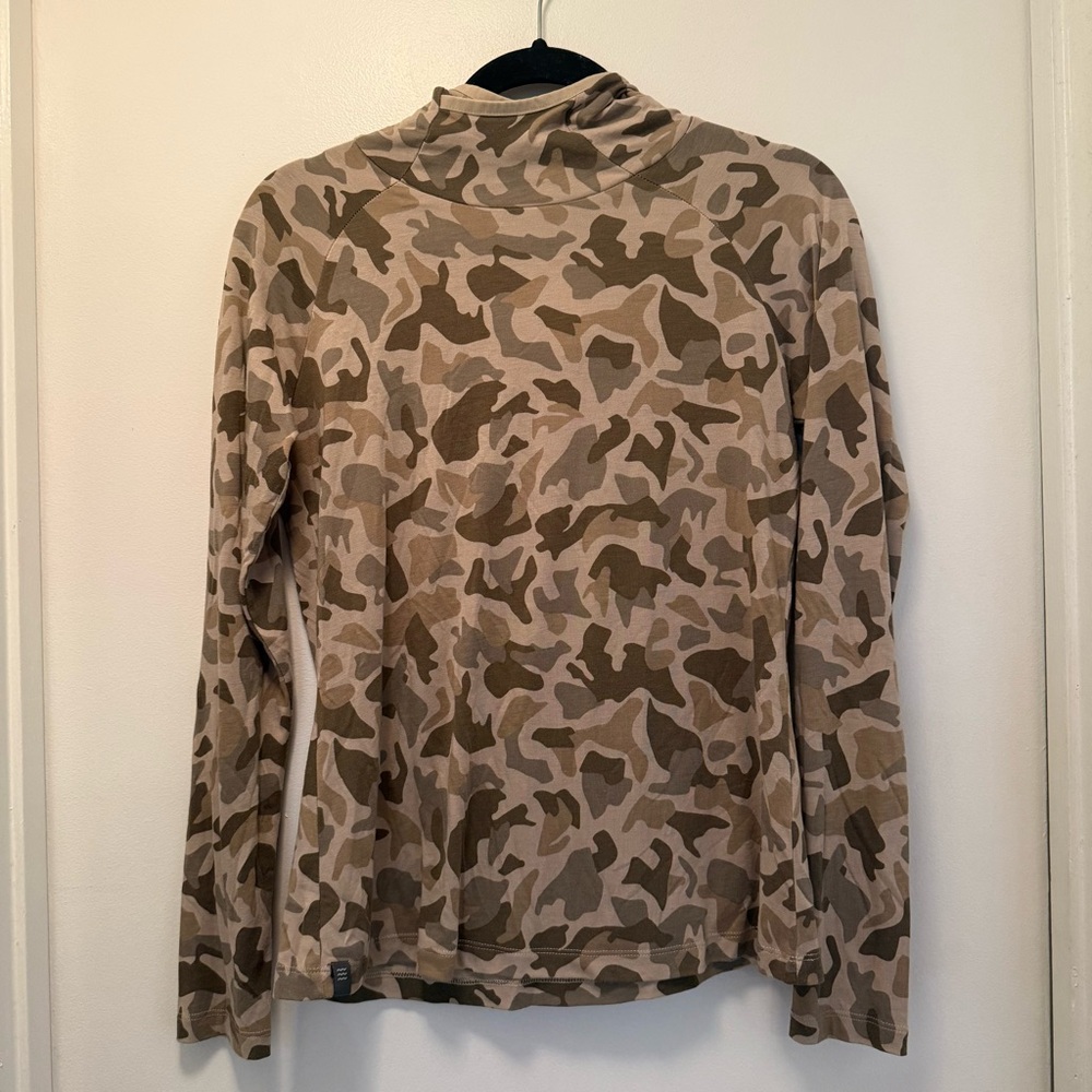 Free Fly Women’s Bamboo Hoodie Camo Sun Shirt Lightweight Performance Top S